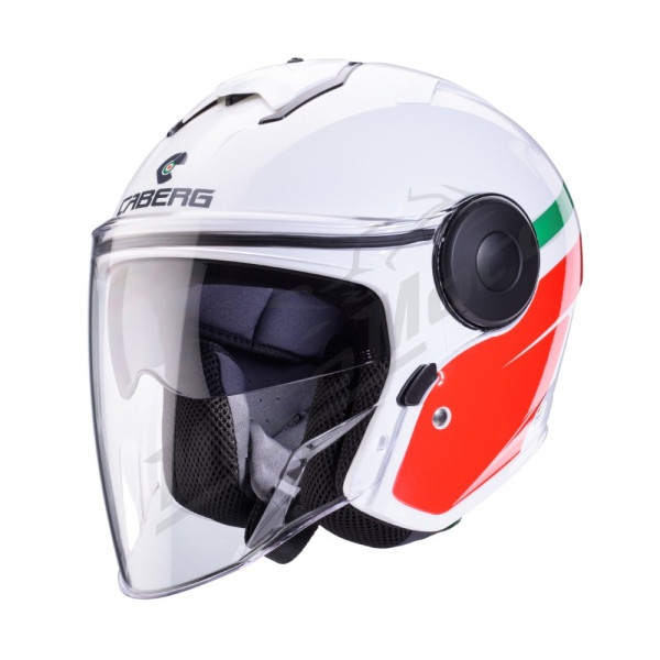 Open Jet Helmet Caberg Soho Zephyr White/Green/Red
