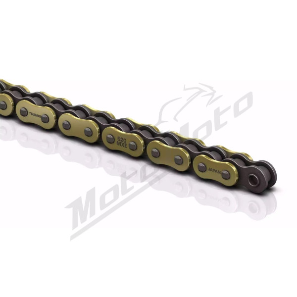 Tsubaki 520 mxe professional motocross / enduro racing x-ring chain, gold coloR