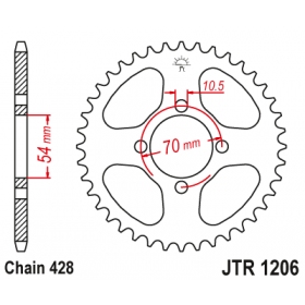 Galinė žvaigždė JTR1206 HONDA CBR 125 2004-2010