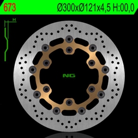 NG BRAKES 673 plaukiojantis stabdžių diskas SUZUKI DR / XF 650 92-01