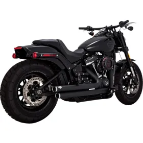 VANCE & HINES "Big Shots Staggered 2-into-2" išmetimo sistema Juoda Harley Davidson FXST / FXLR / FXBBS / FLDE 1750-1923cc 18-24