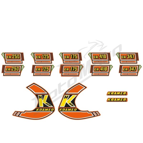 TECNOSEL Graphic Kit Replica OEM Kramer 1981 Orange