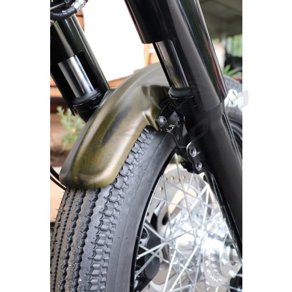 CULT WERK Front Fender Black Old School Harley Davidson 1750-1868cc 2018-2024