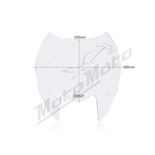 WRS Scooter priekinis stiklas Skaidrus 32cm Yamaha XP 560 T-Max ABS 22-24