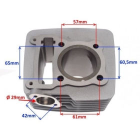 Cylinder kit BARTON/ GB MOTORS/ JUNAK/ ROMET/ ZIPP 125cc