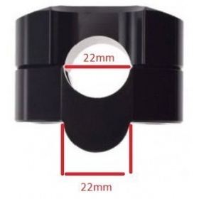 HANDLEBAR RISERS HEBE 22MM BLACK 2PCS