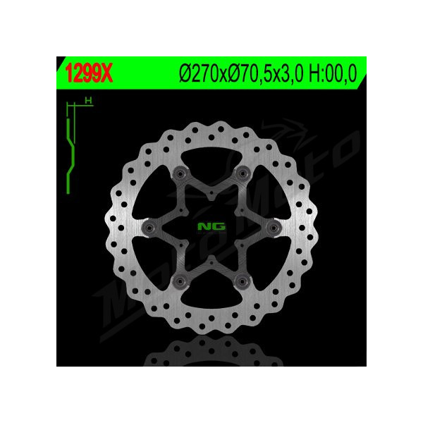 NG Front Floating Brake Disc 270x70.5x3mm TM Racing EN / MX / SMR 80-250cc 98-14
