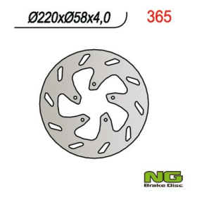 NG BRAKES Front Fixed Brake Disc 220mm Beta / Derbi / Gilera / Honda 50-200cc 95-10