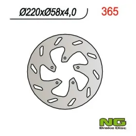 NG BRAKES Front Fixed Brake Disc 220mm Beta / Derbi / Gilera / Honda 50-200cc 95-10