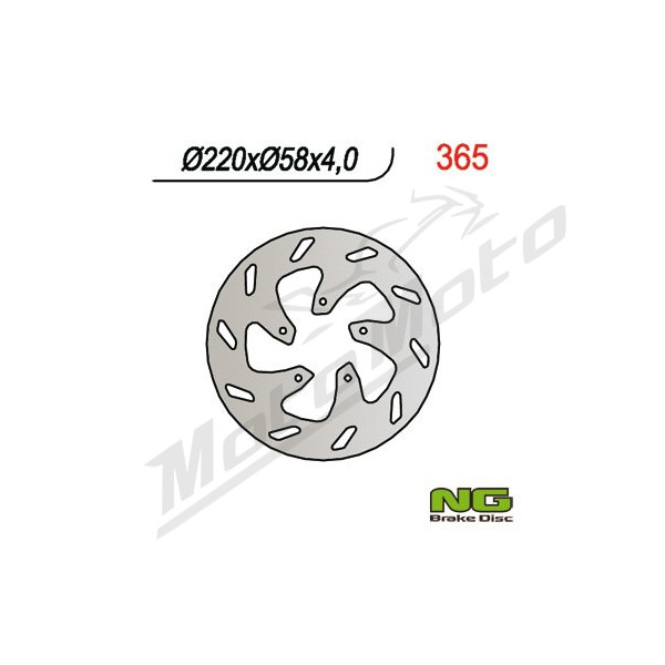 NG BRAKES Front Fixed Brake Disc 220mm Beta / Derbi / Gilera / Honda 50-200cc 95-10