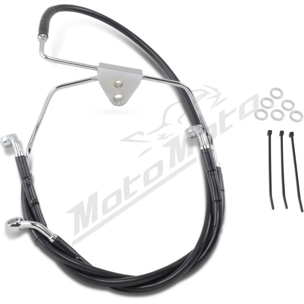 DRAG SPECIALTIES Stainless Steel Brake Line Kit Harley Davidson FLHT / FLHTC / FLHTCI / FLHTCSE2 1340-1800cc 96-07