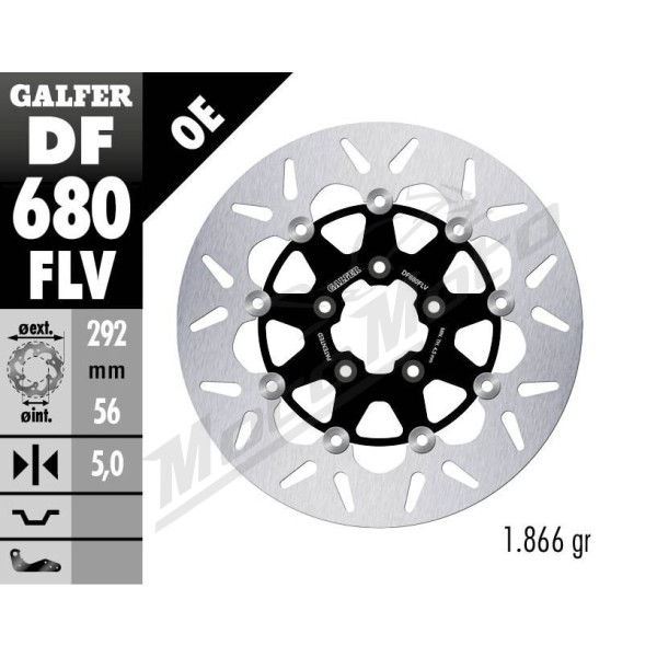 GALFER Brake Rotor Floating Round Harley Davidson FLHR / FLHRI / FLHRS 883-1923cc 00-23