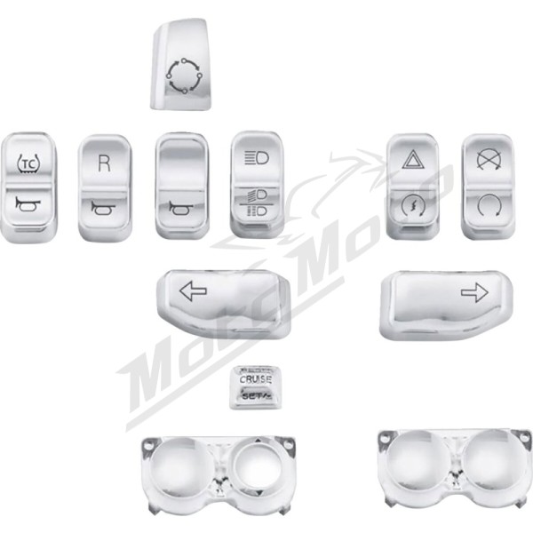 DRAG SPECIALTIES Switch Cap Kit Harley Davidson FLH / FLHR / FLHRC / FLHRXS / FLHT / FLHTK / FLHX 1690-1923cc 15-24