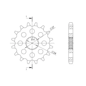 Supersprox Front sprocket 423.16 16t