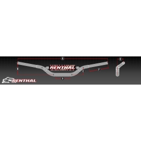 Renthal Handlebar 742 Trial 4,5" Silver (Lampkin) Ø22mm