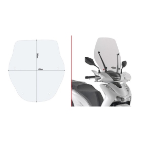 GIVI front windshield Honda / Niu / Piaggio 125-350cc 20-22 Transparent