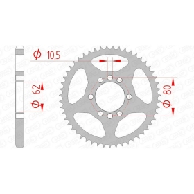 AFAM Steel Standard Rear Sprocket 428 49-53 teeth