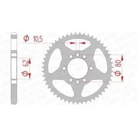AFAM Steel Standard Rear Sprocket 428 49-53 teeth