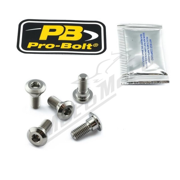 PRO BOLT Titanium Brake Rotor Mounting Bolt Kit Yamaha FZ / MT / TZF 600-1000cc 03-25
