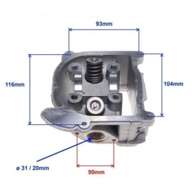 Cylinder head GY6 70-80cc 4T 47mm 139QMB