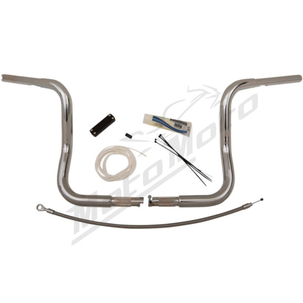 FAT BAGGERS INC. Round Top Handlebar Kit Chrome91.5x30.5cm Harley Davidson FLHT / FLHTC / FLHX / FLHXXX 1584-1690 08-13 