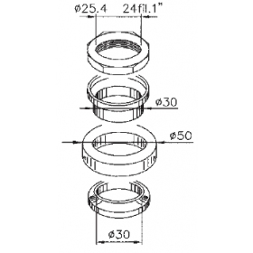 Fork bearing set BUZZETTI Kymco PEOPLE / SYM FIDDLE / JET / PEUGEOT TWEET 