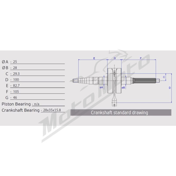 Athena Crankshaft Kymco Fever / CX / DJ / K12 / KB 50 93-04