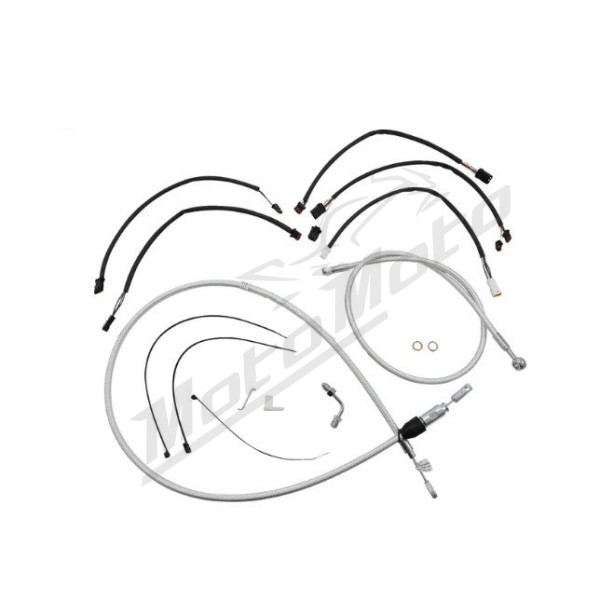 MAGNUM SHIELDING Sterling Chromite handlebars Cables / Lines Kit 38/43cm Harely Davidson FLDE / FLFB / FXLR / FLSL 1750/1923 18-24