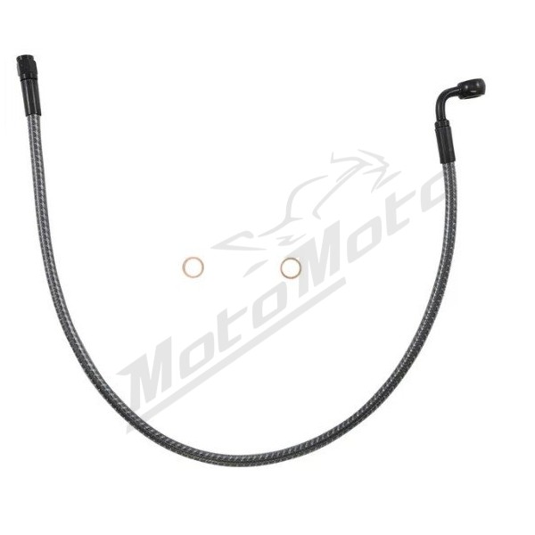 MAGNUM SHIELDING Designer Series Ø10mm Upper Brake Line ABS 61cm 90° Harley Davidson FXDR / FXFB / FXFBS 1750/1868 18-23 