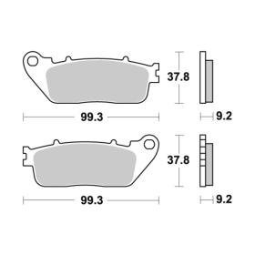 Sbs stabdžių trinkelės 862LS Sintered HONDA