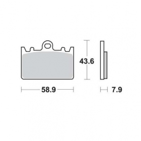 STABDŽIŲ TRINKELĖS FERODO FDB741P / MCB643 STANDARD PLATINUM