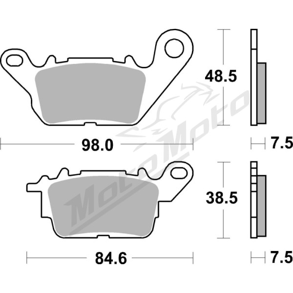 SBS 226HF Street Ceramic Organic Brake Pads Yamaha EJE / GPD / LTS 125-155cc 15-24