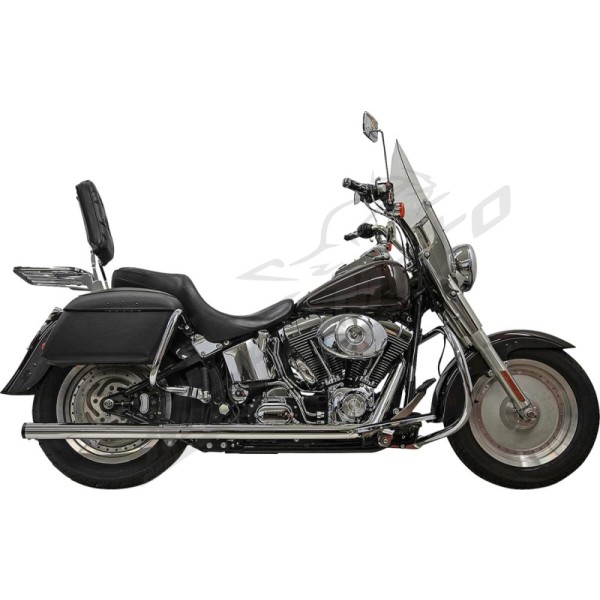 BASSANI XHAUST 2-into-2 True Dual Drag Pipe Exhaust System Harley Davidson 1340-1800cc 1986-2017
