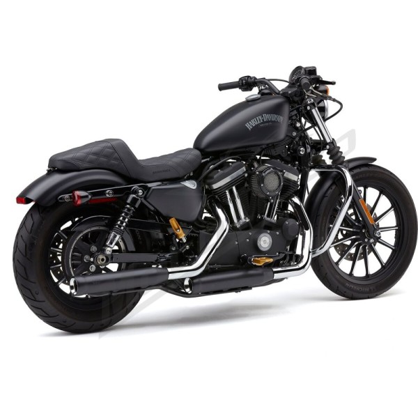 COBRA Neighbor Hater Slip-On Mufflers Harley Davidson XL 883-1200cc 14-22 Black
