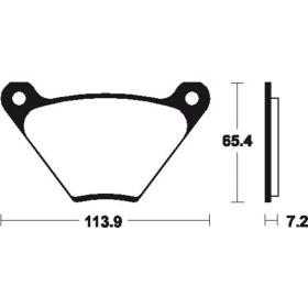 TECNIUM Street Organic Brake pads MA13 Harley Davidson FL / FLH / FLHS / FX / FXDB-D / FXEF / FXR / FXWG / XLCH 1000-1340cc 73-84