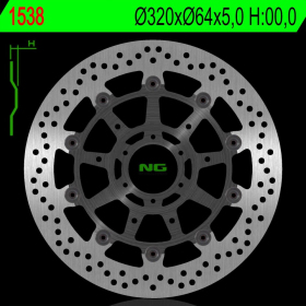 NG Front Floating Brake Disc 320X64X5.0mm BMW HP4 / S 1000cc 12-18