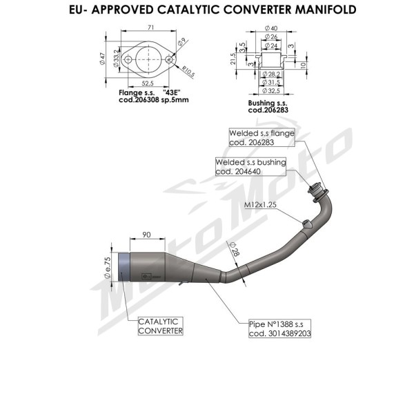 LEOVINCE Catalytic Converter HONDA PCX 125 21-24