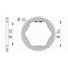 AFAM Aluminium Ultralight Hard Anodized Rear Sprocket 51804 - 520 38-43 teeth