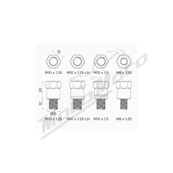 Quad Lock Veidrodėlio tvirtinimo adapterio rinkinys