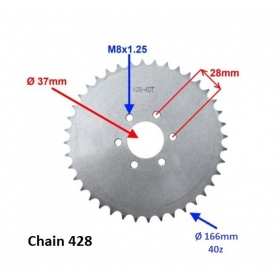 Rear sprocket ATV 200 40Teeth