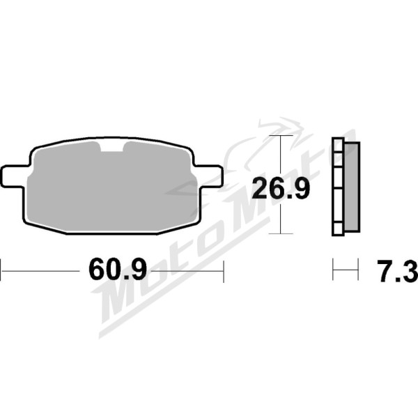 SBS Street 111CT Scooter Carbon Tech Organic Brake Pads Front Adly / Italjet / MBK / Yamaha / Peugeot 50-125 92-13