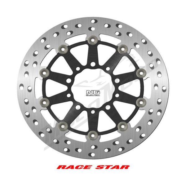 NG Front Floating Brake Disc 298x80x5mm Kawasaki ER-6 / Ninja ZX-6R 600-650cc 05-25