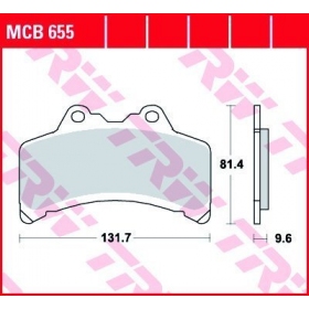 BRAKE PADS TRW MCB655 STANDARD