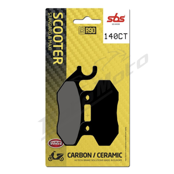 SBS Street 140CT Scooter Carbon Tech Organic Brake Pads Front Cagiva / Oeugeot / PGO / SYM 50-200 95-24