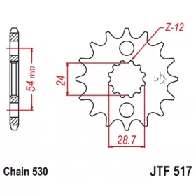 Front sprocket JTF517RB