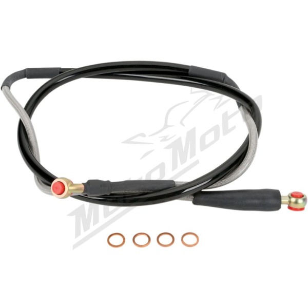 MOOSE OFFROAD Rear Stainless Steel Braided Brake Line Kawasaki KX 125-250cc 97-03