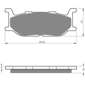 GOLDFREN Brake Pads 048 Ceramic Carbon S3 Yamaha SCR / SR / XJ / XV / XVZ 400-1300 91-19