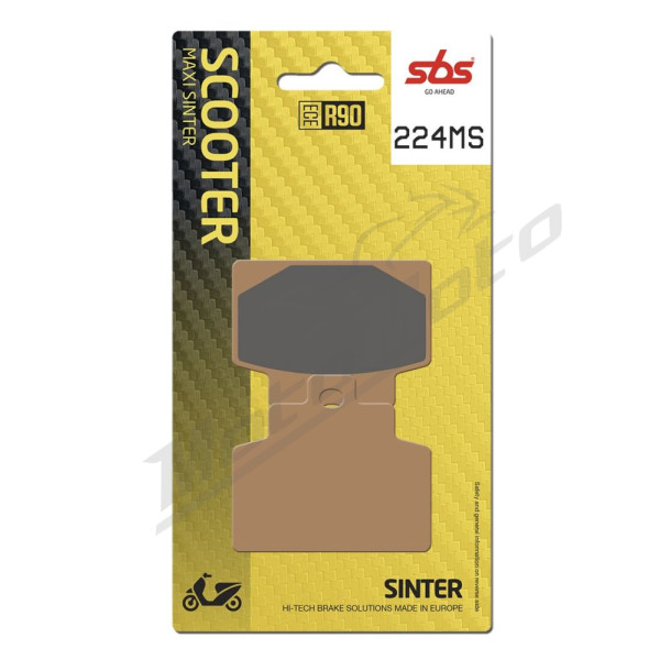 SBS MS Scooter Maxi 224MS Sintered Brake Pads Piaggio MP3 300cc 14-18