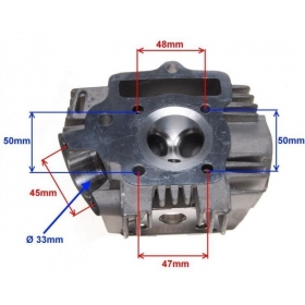 Cylinder head 110cc 4T 52mm