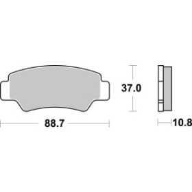Brembo Rear Brake Pads Kit CF Moto C-Force / U-Force / Z-Force 500-1000cc 18-21